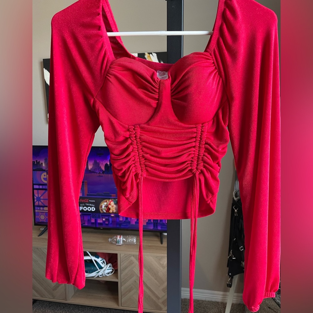 Red blouse